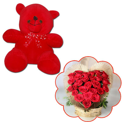 "Teddy Bear BST-9103, Flower Arrangement - Click here to View more details about this Product